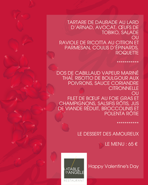 Menu de la Saint-Valentin